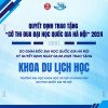 KHOA DU LỊCH HỌC - ĐƠN VỊ DUY NHẤT TRƯỜNG ĐHKHXH&NV VINH DỰ NHẬN “CỜ THI ĐUA ĐẠI HỌC QUỐC GIA HÀ NỘI 2024”