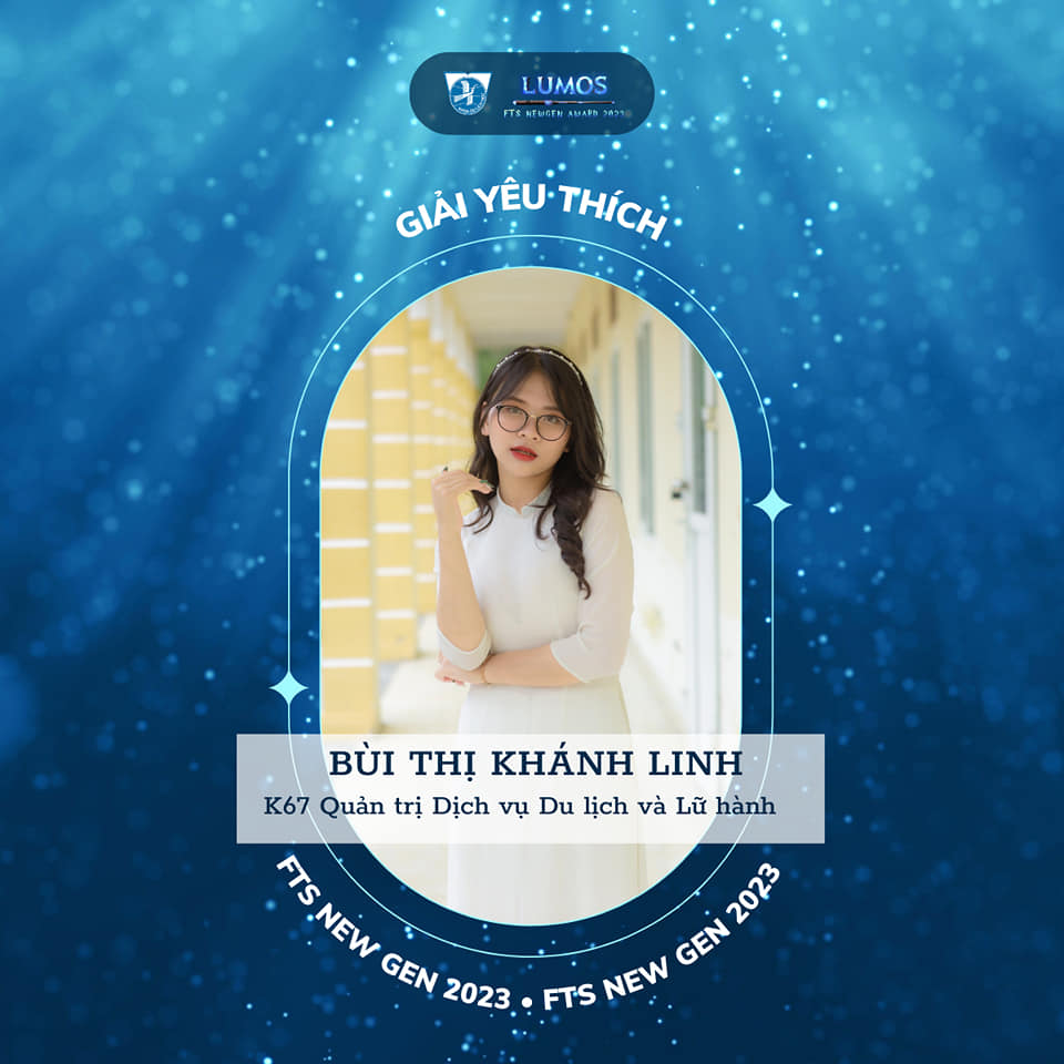  Giải Yêu thích: Bùi Thị Khánh Linh - K67 QTDVDL&LH