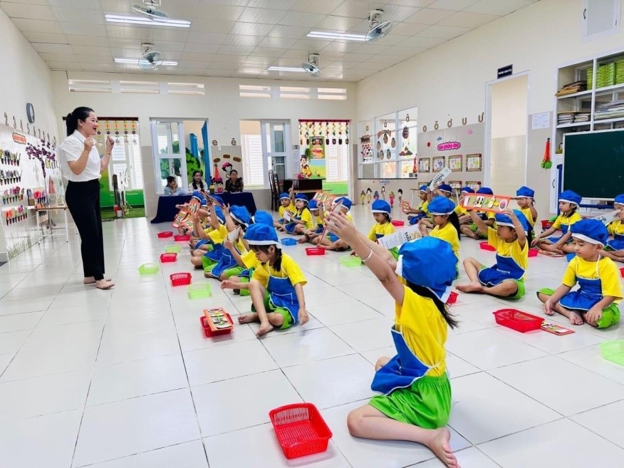 Giờ lên lớp của cô giáo Võ Thị Thu